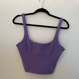 Zara purple bustier crop top - size medium